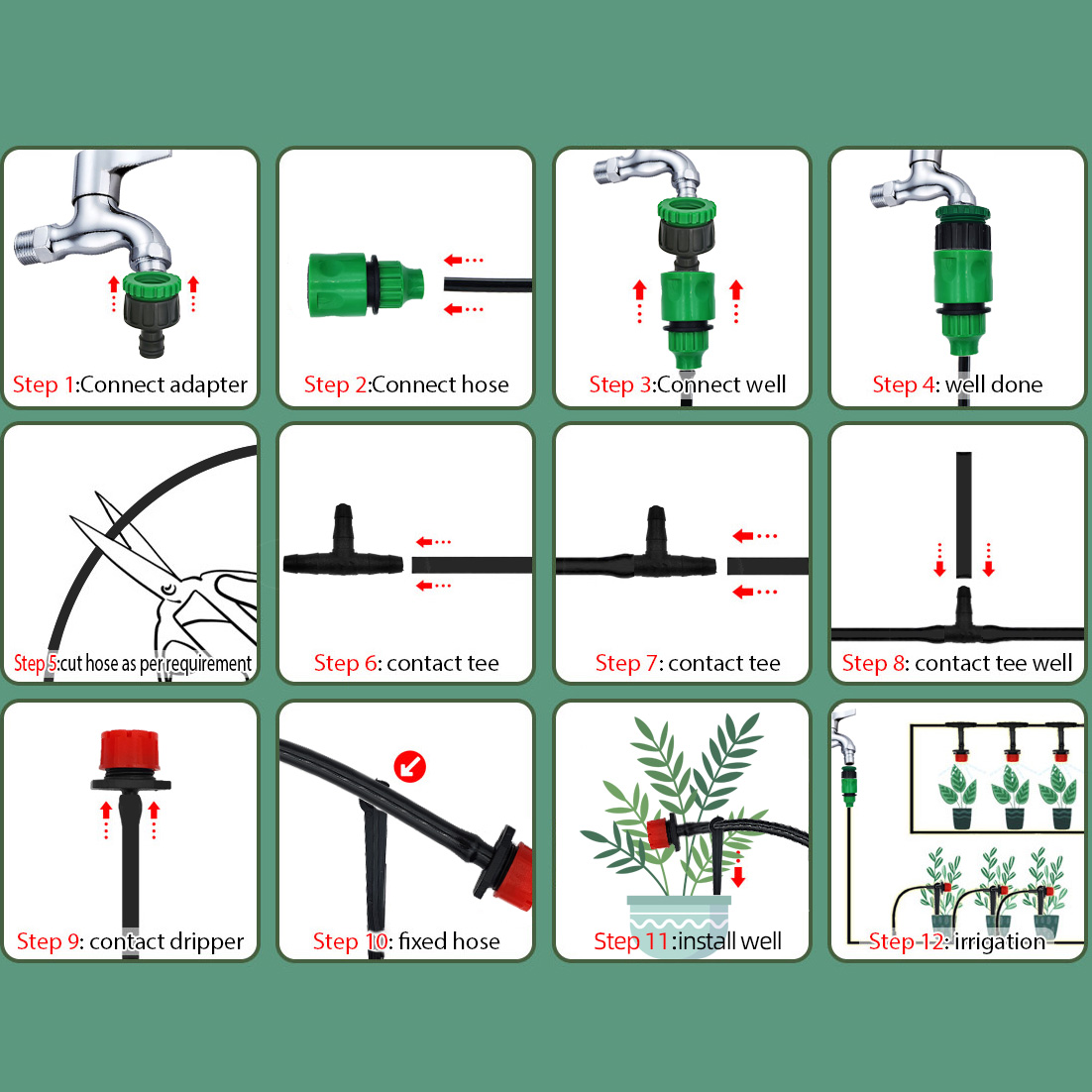 Greenhouse 15M-30M DIY Drip Ir - огляд і ціна Irrigation Drip Tape