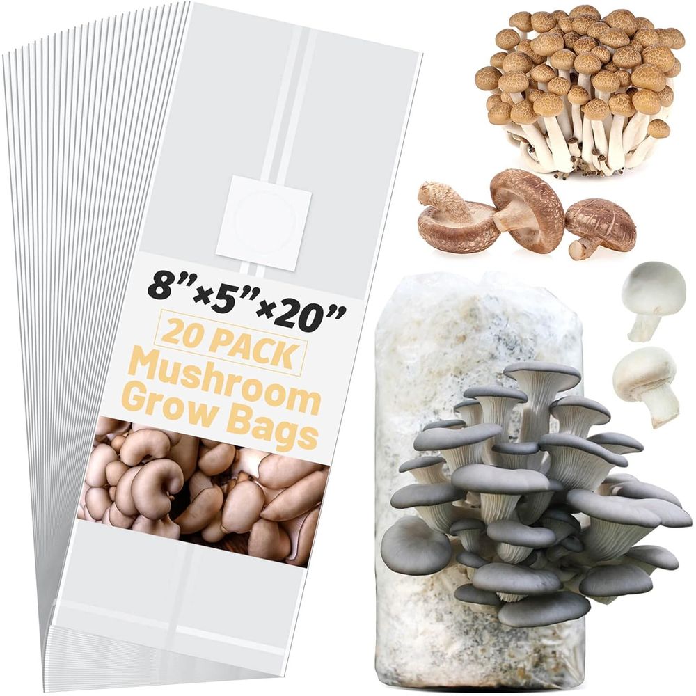 Mushroom Spawn Bags, 20Pcs Lar - огляд і ціна Mushroom Spawn Bag